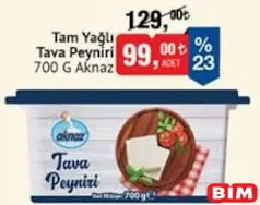 AKNAZ TAM YAĞLI TAVA PEYNİRİ 700 G
